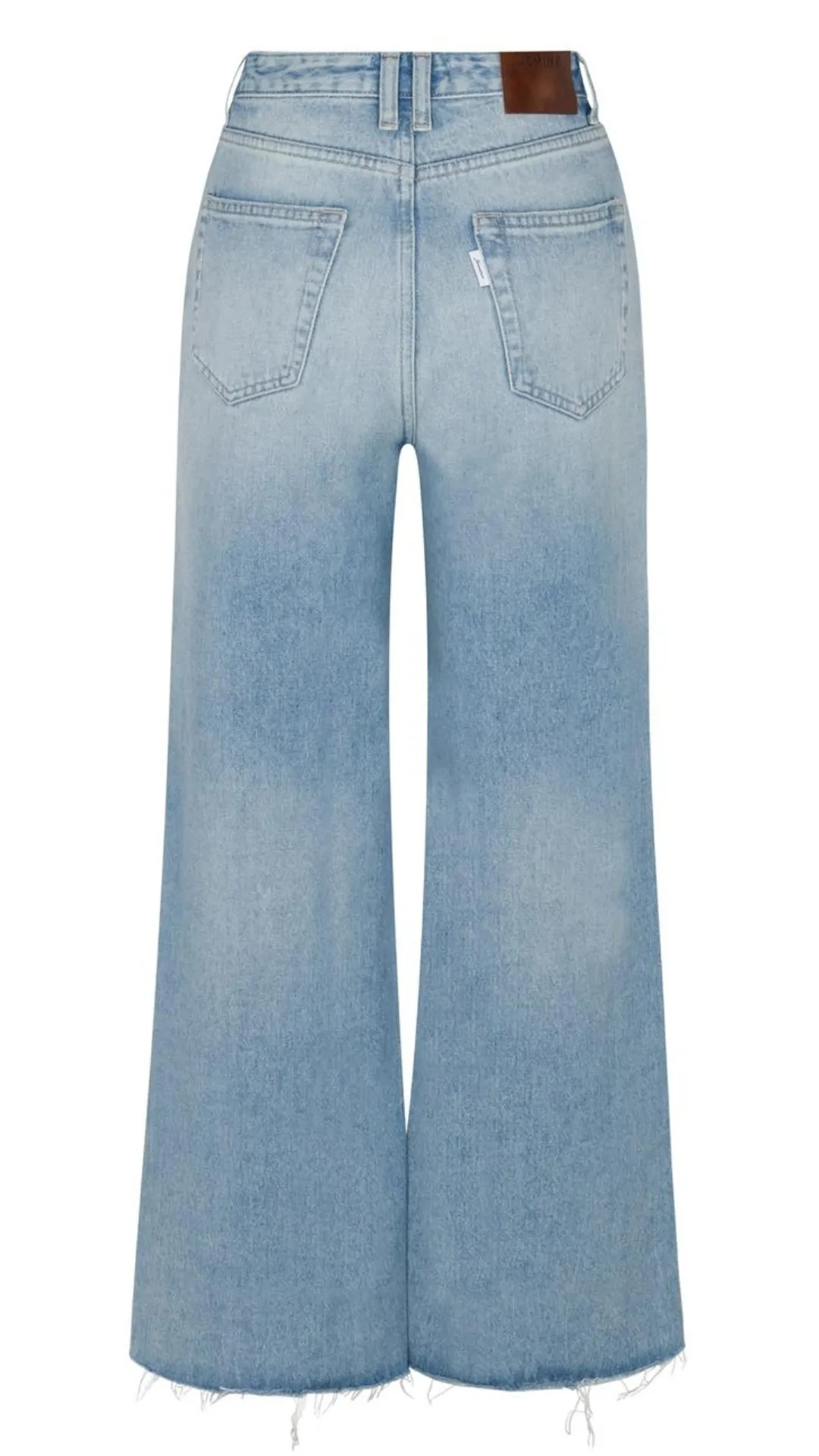 ’90s Inspired High-Rise Wide Leg Jeans - Light Wash