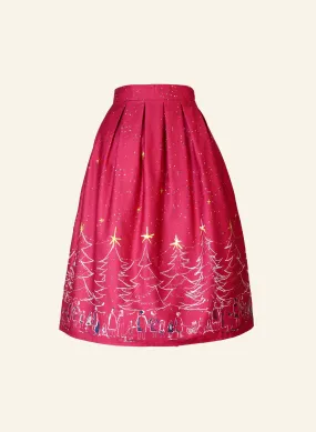 Ada - Red Christmas Skirt