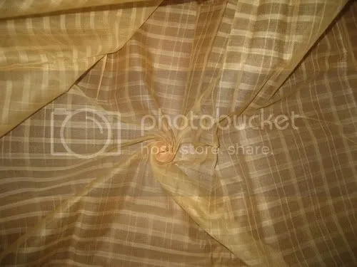 Beigeish Nude color Cotton Organdy Plaids~Width 44&quot;