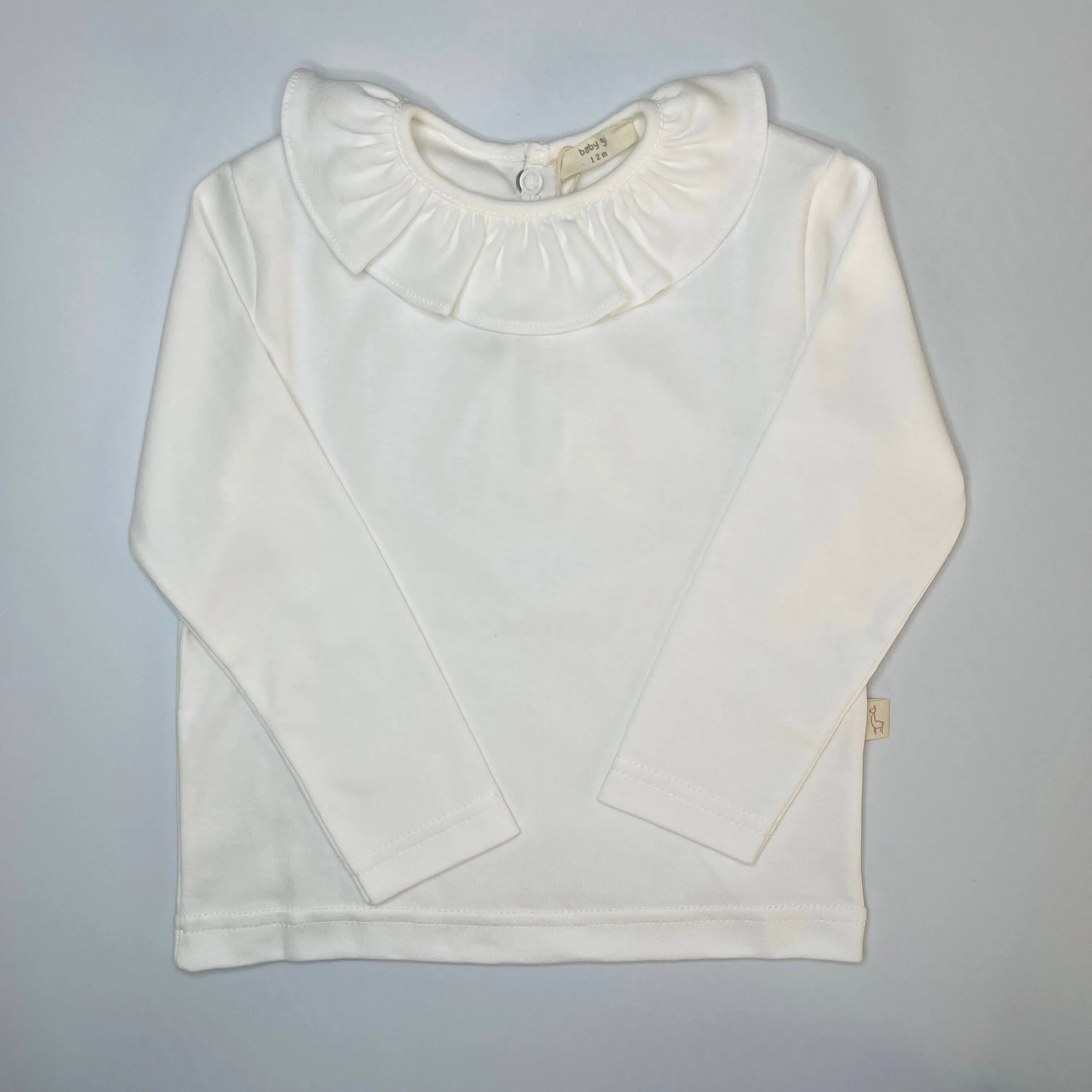 Blouse - Cotton Frill Collar Ivory