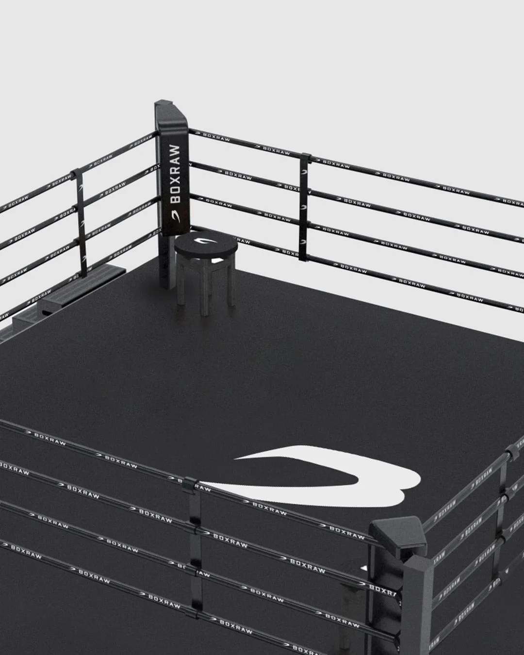 BOXRAW 36" Competition Boxing Ring - Black/Classic