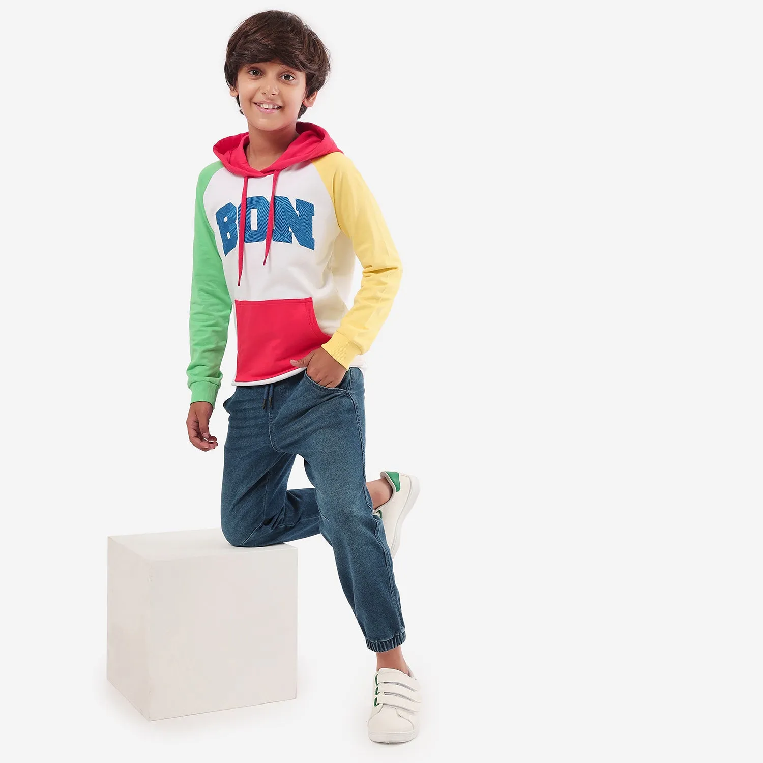 Boys Multi Color Embroidery Hoodies