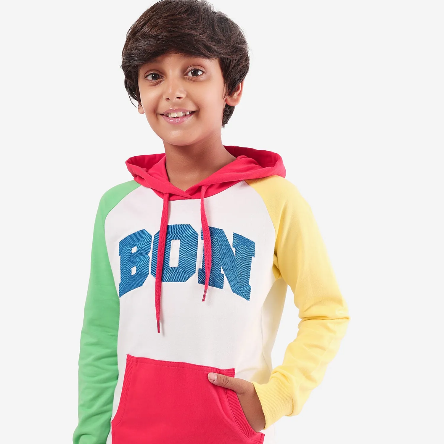 Boys Multi Color Embroidery Hoodies