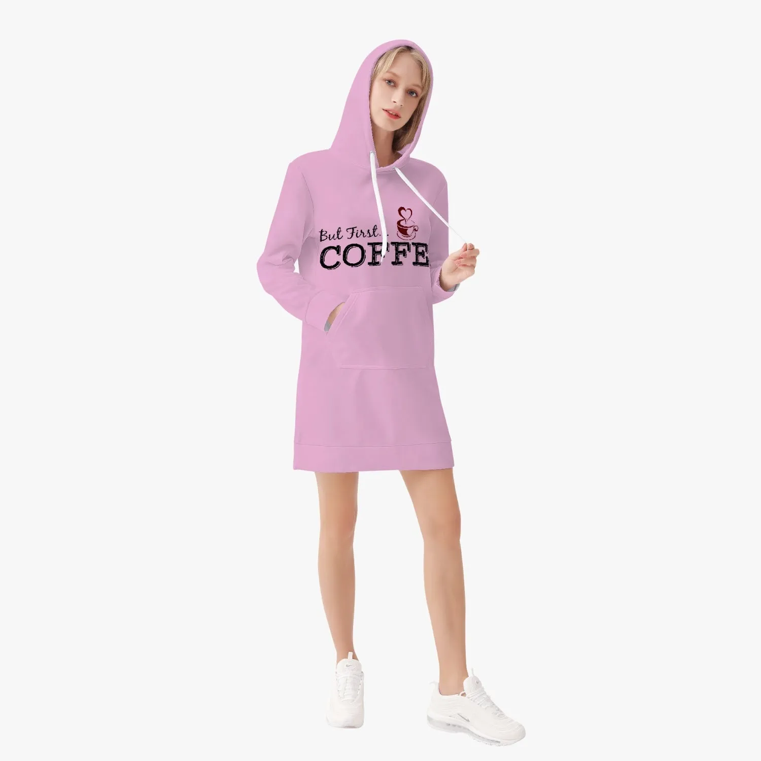 BUT  FIRST COFFEE Women's Hoodie Dress