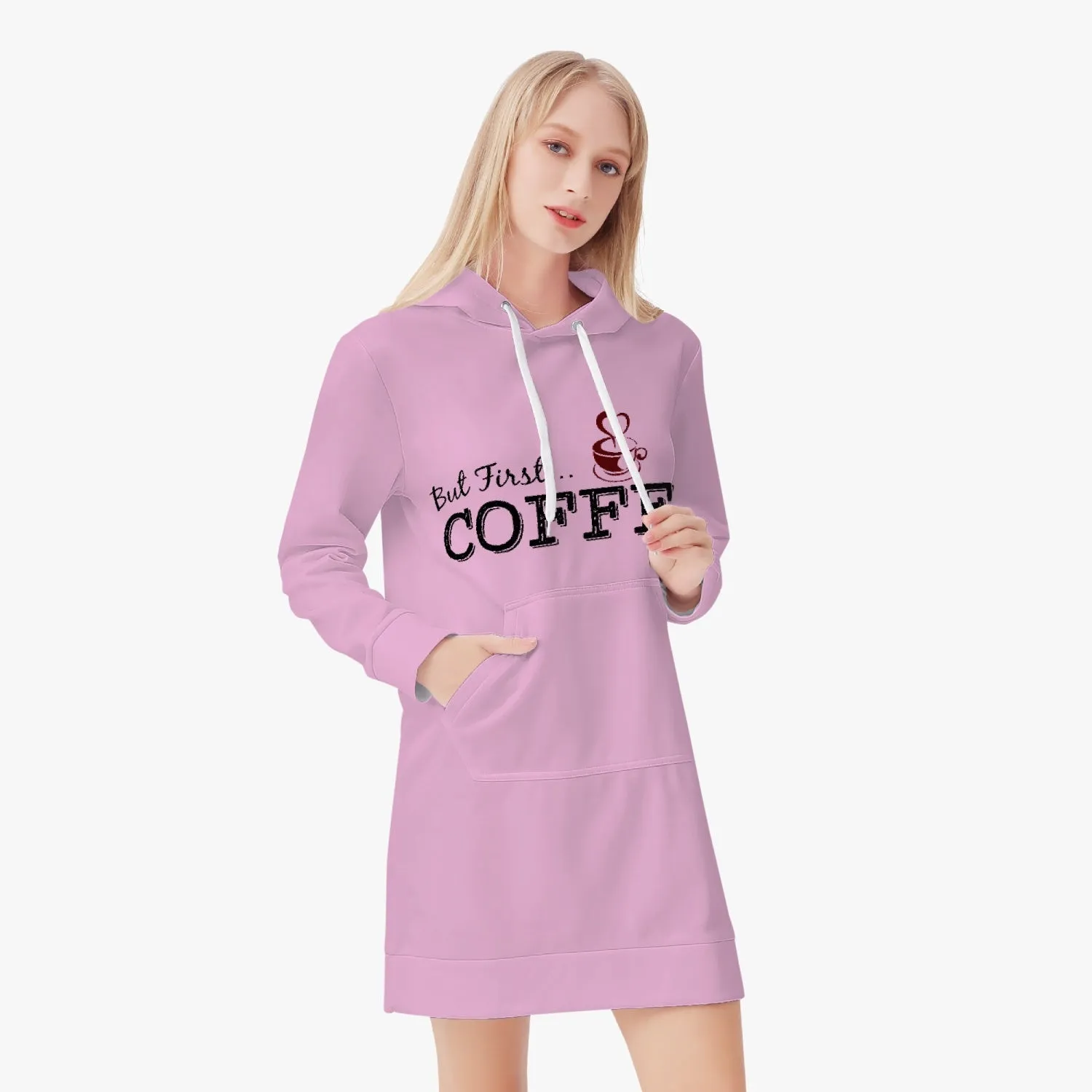 BUT  FIRST COFFEE Women's Hoodie Dress