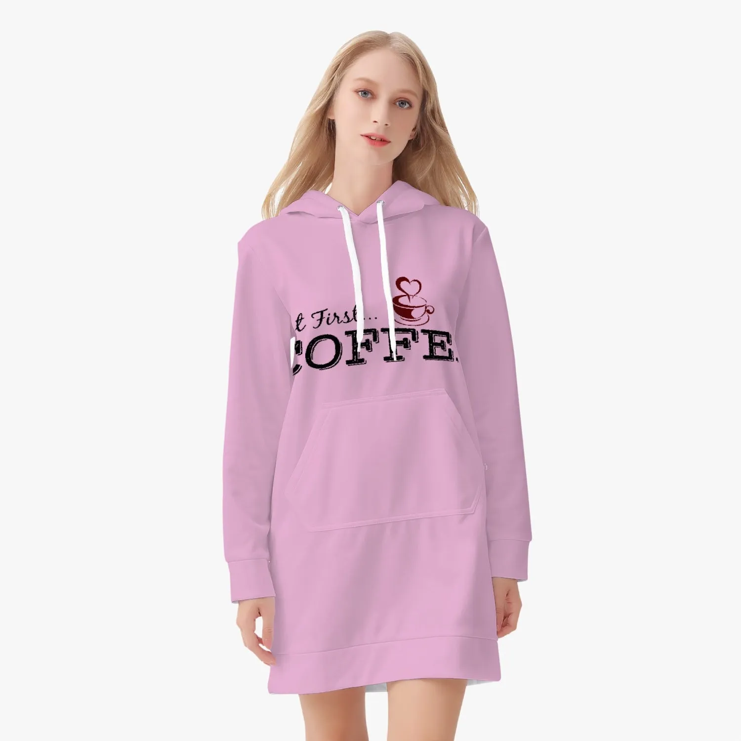 BUT  FIRST COFFEE Women's Hoodie Dress