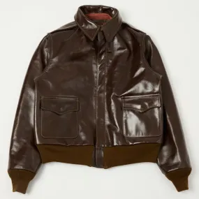 Buzz Rickson's A-2 Rough Wear Leather Flight Jacket - Brown