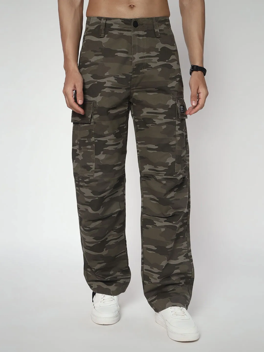 CAMOUFLAGE STRAIGHT FIT CARGO(LOOK TWO)