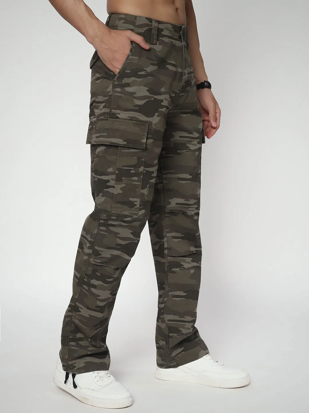 CAMOUFLAGE STRAIGHT FIT CARGO(LOOK TWO)