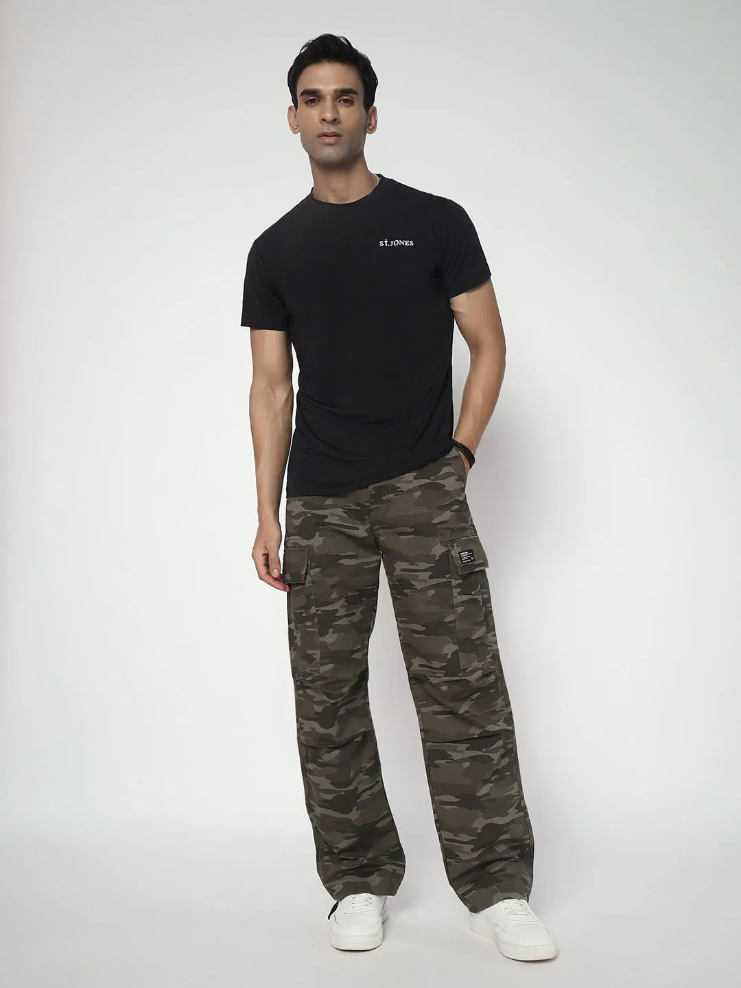 CAMOUFLAGE STRAIGHT FIT CARGO(LOOK TWO)