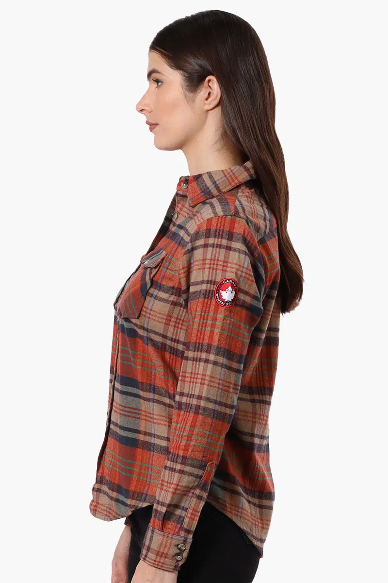 Canada Weather Gear Plaid Button Up Shirt - Rust