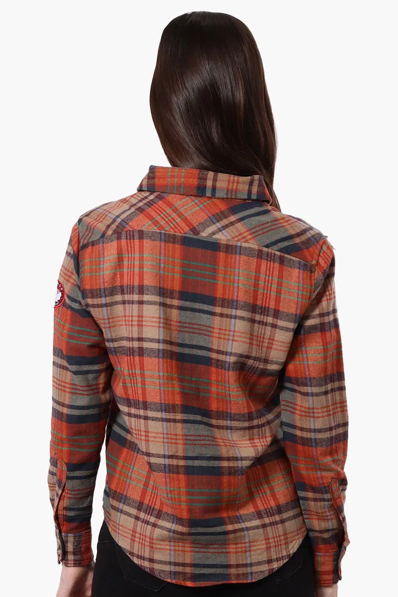 Canada Weather Gear Plaid Button Up Shirt - Rust