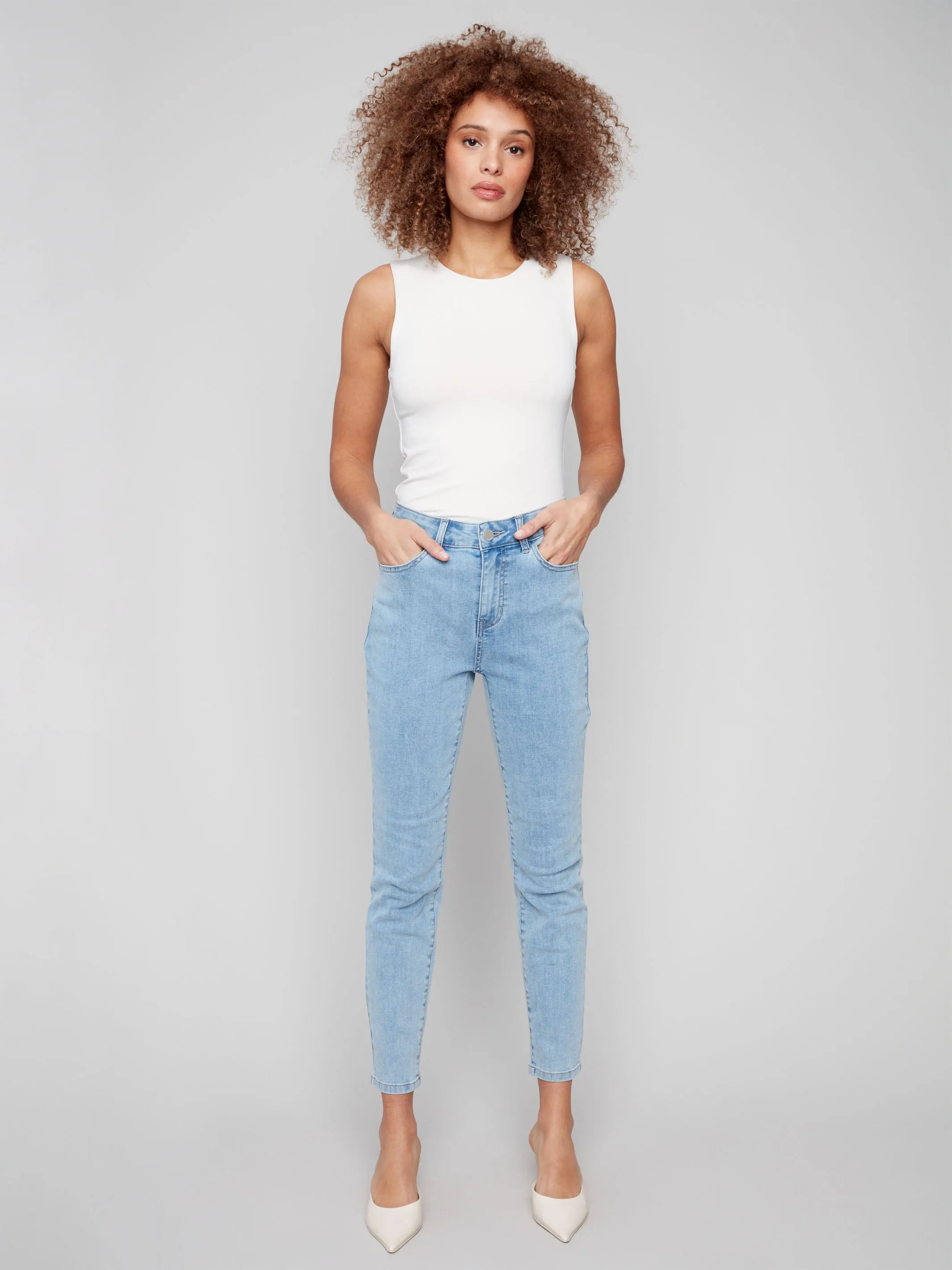 Claudia Slim Leg Jeans - Light Blue