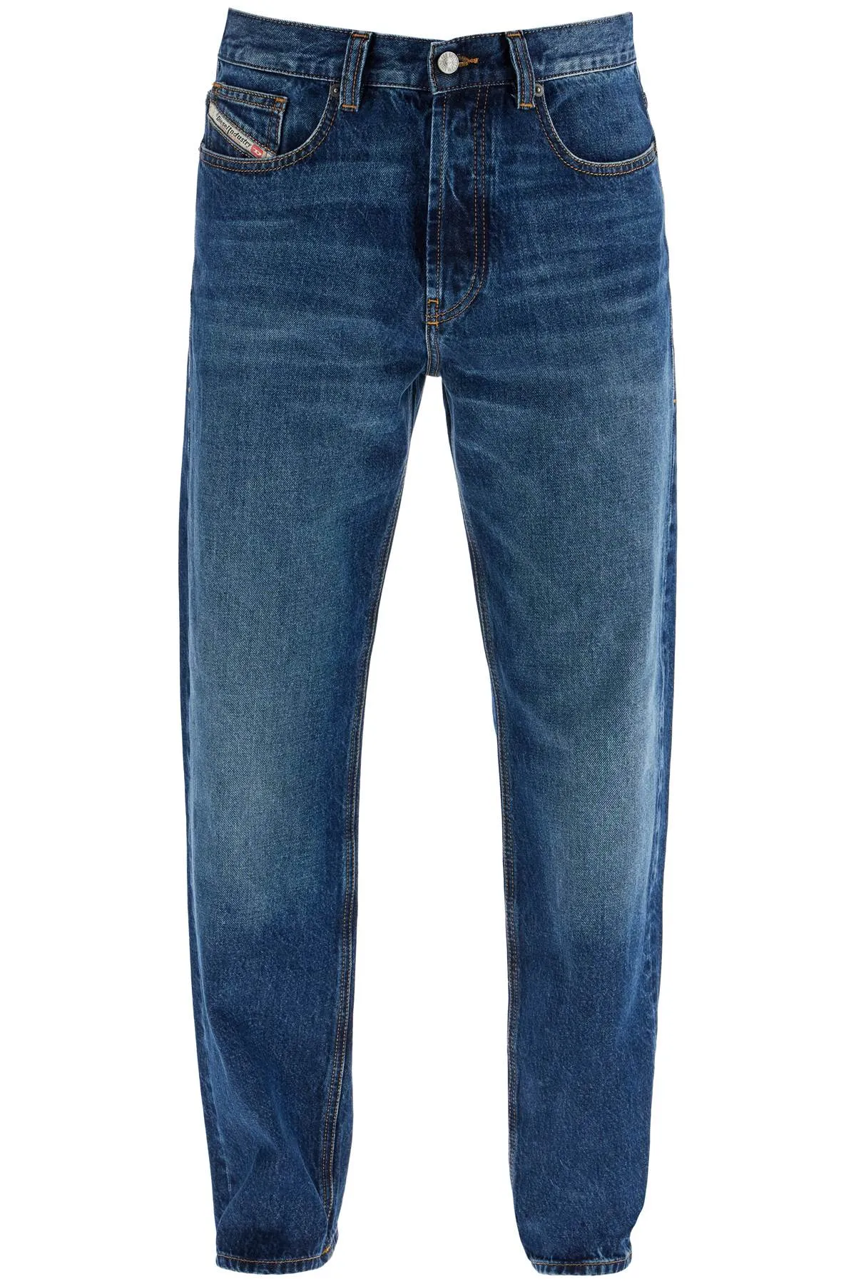 Contrast-Stitch Denim Jeans