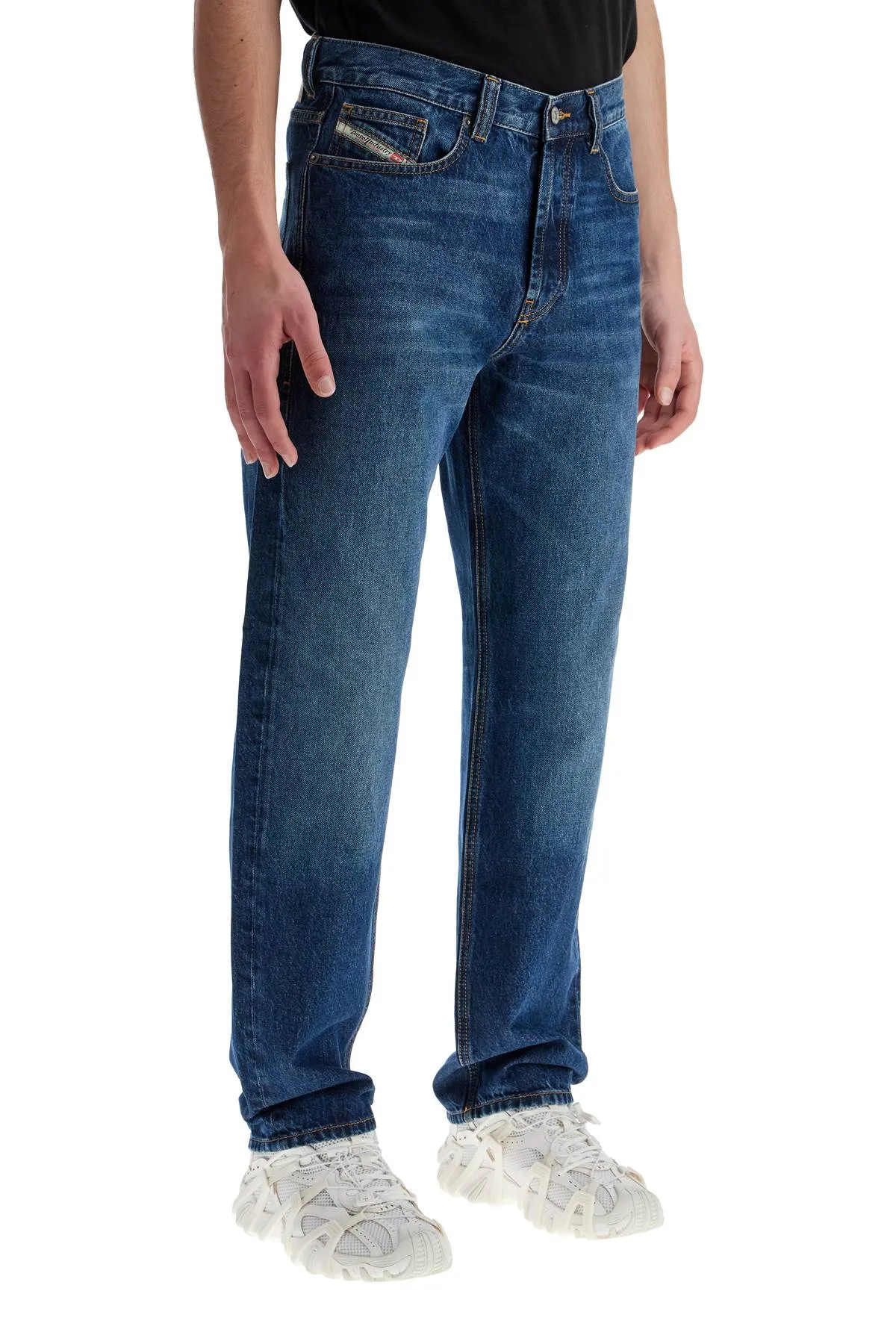 Contrast-Stitch Denim Jeans