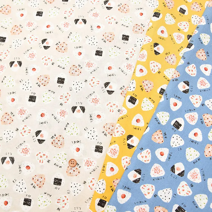 Cotton Scare Printed Fabric - Fuwari - Onigiri