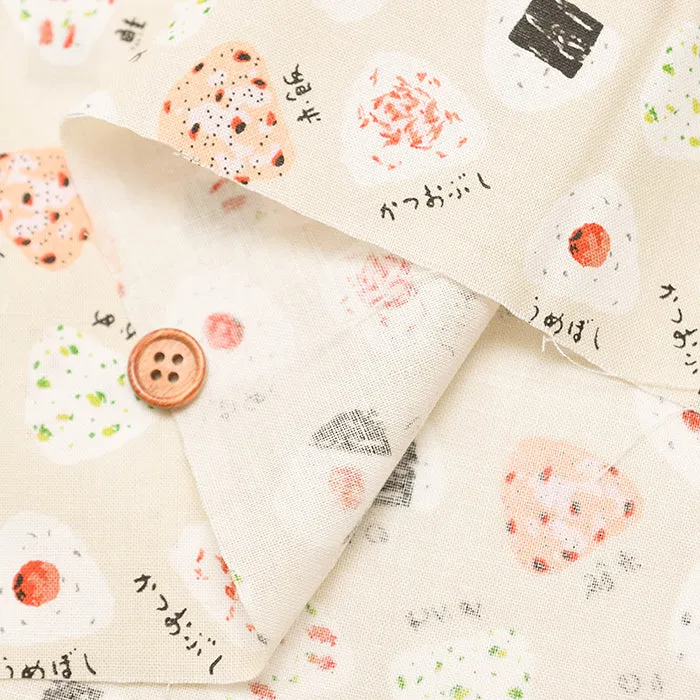 Cotton Scare Printed Fabric - Fuwari - Onigiri