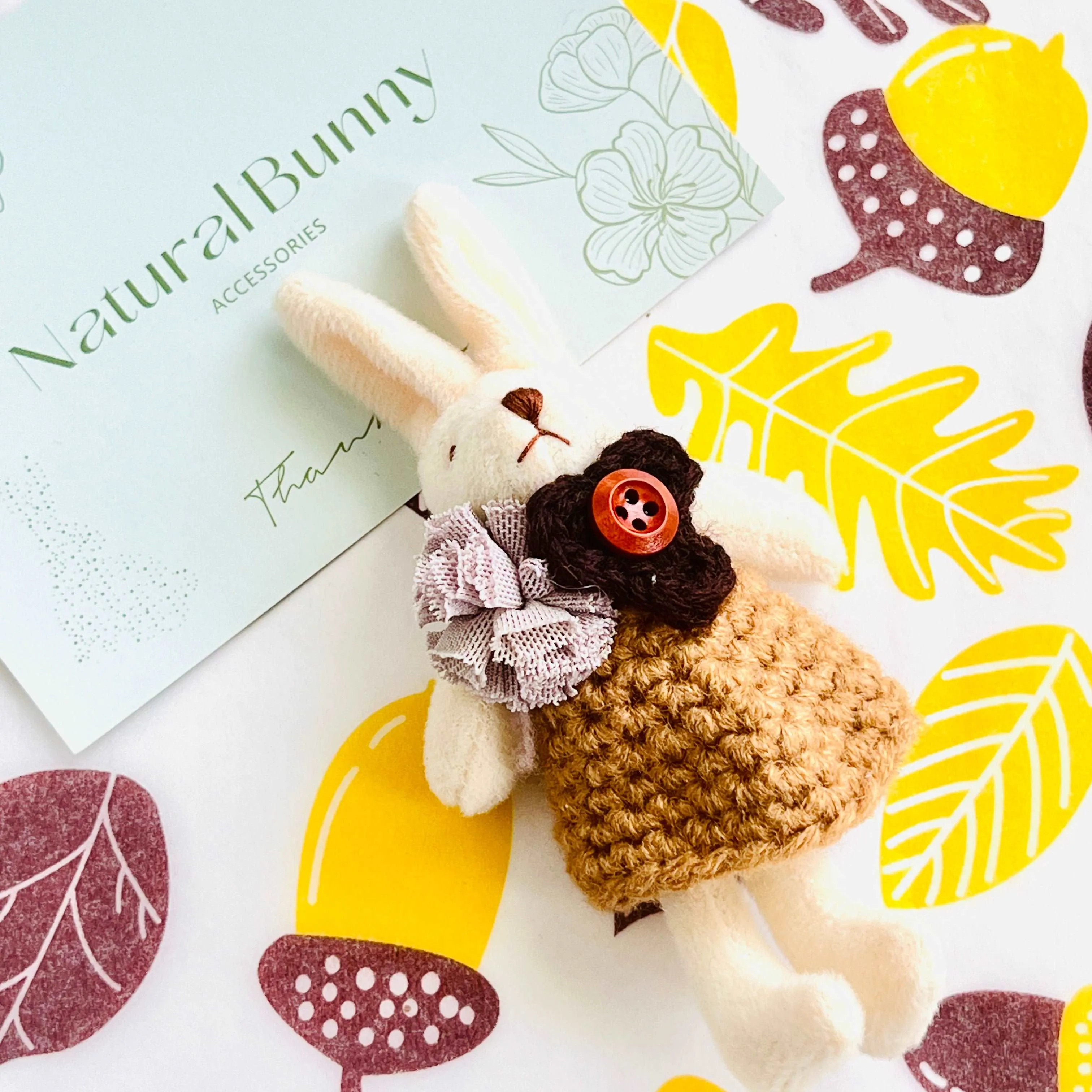 Cute Rabbit Wool Brooch Pin