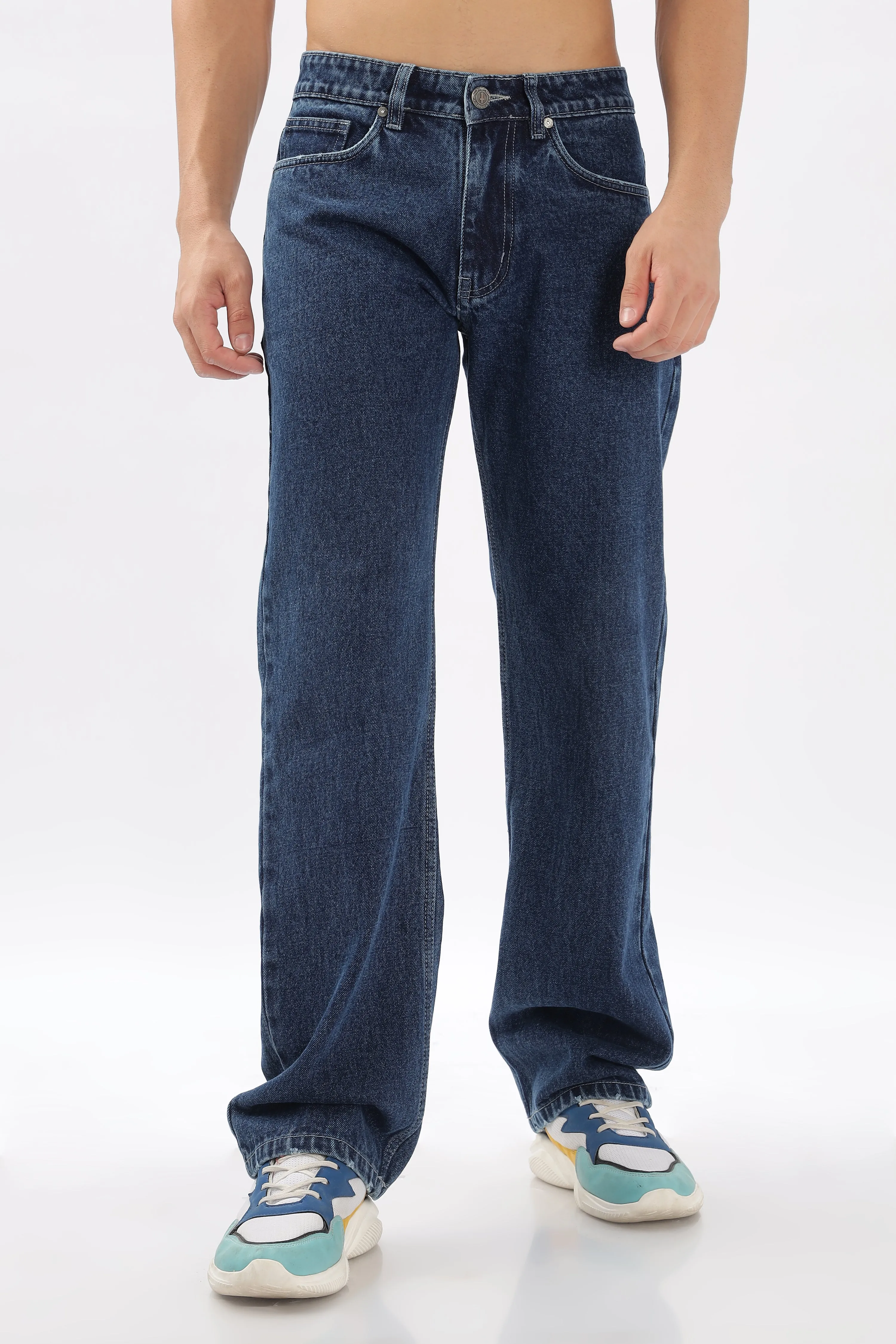 DEEP BLUE LOOSE JEANS