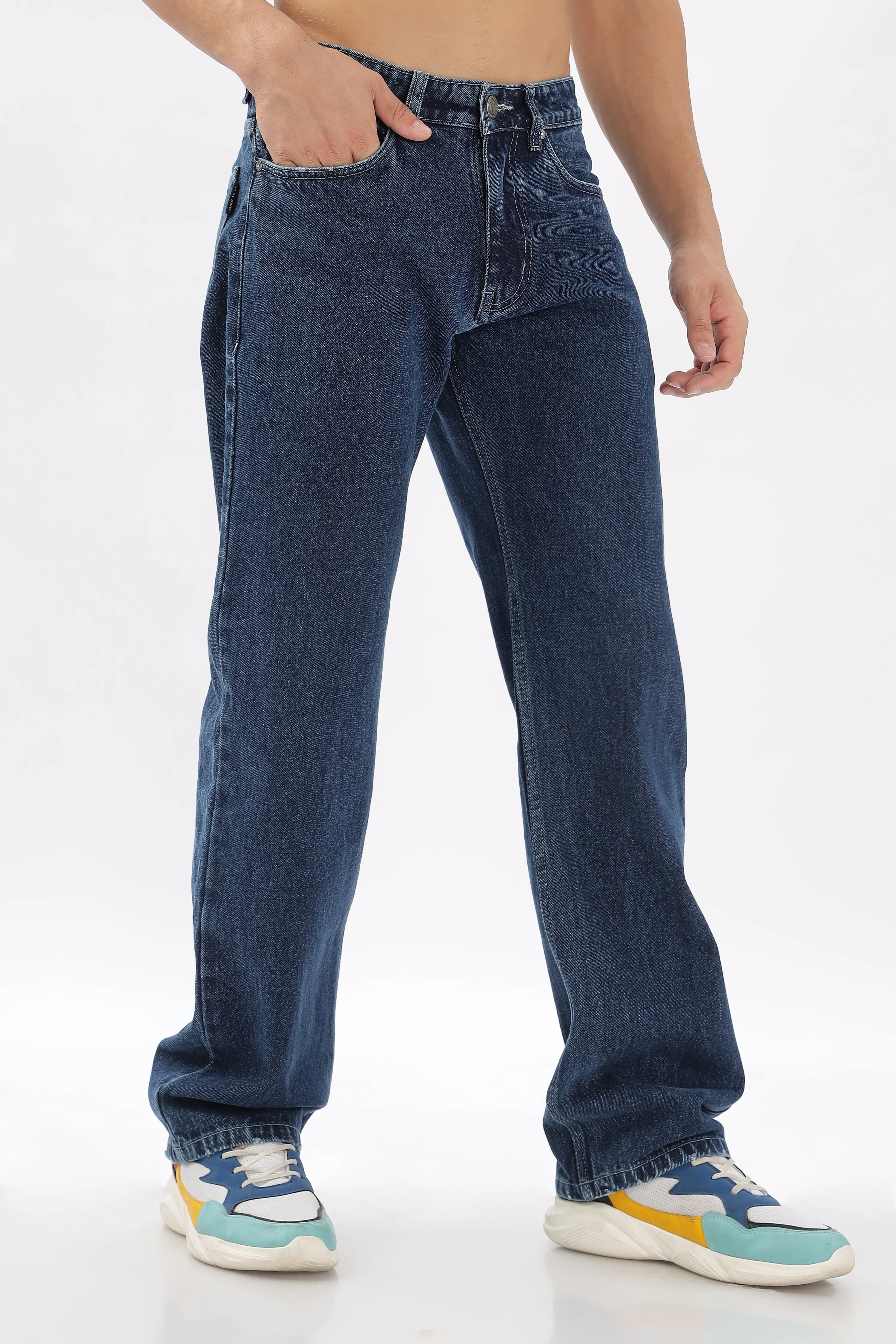 DEEP BLUE LOOSE JEANS