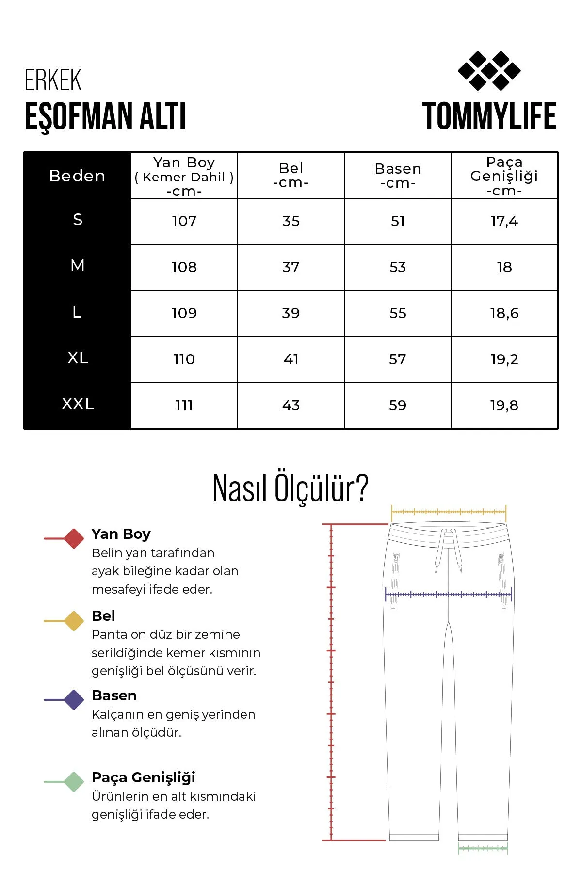 erkek fermuarli üç cepli standart kalip klasik paça eşofman alt - 84768