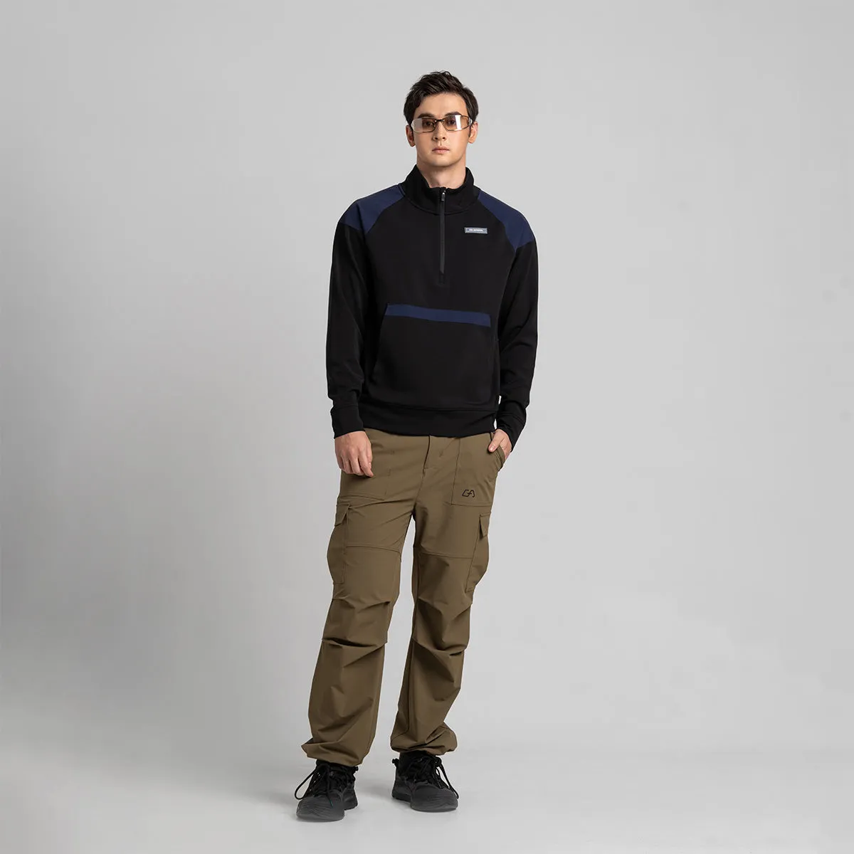 Half zip Athleisure Trendy Hoodies for Men