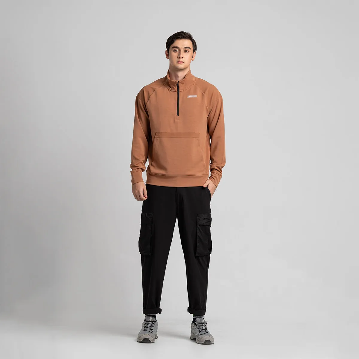 Half zip Athleisure Trendy Hoodies for Men