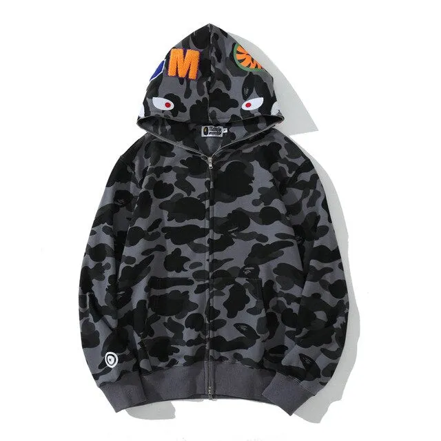 Hoodie Shark Camo Full Zip