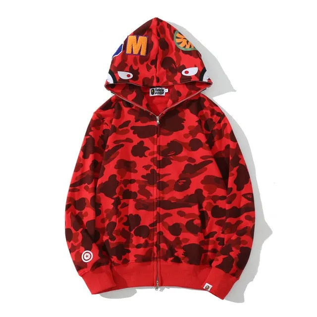 Hoodie Shark Camo Full Zip