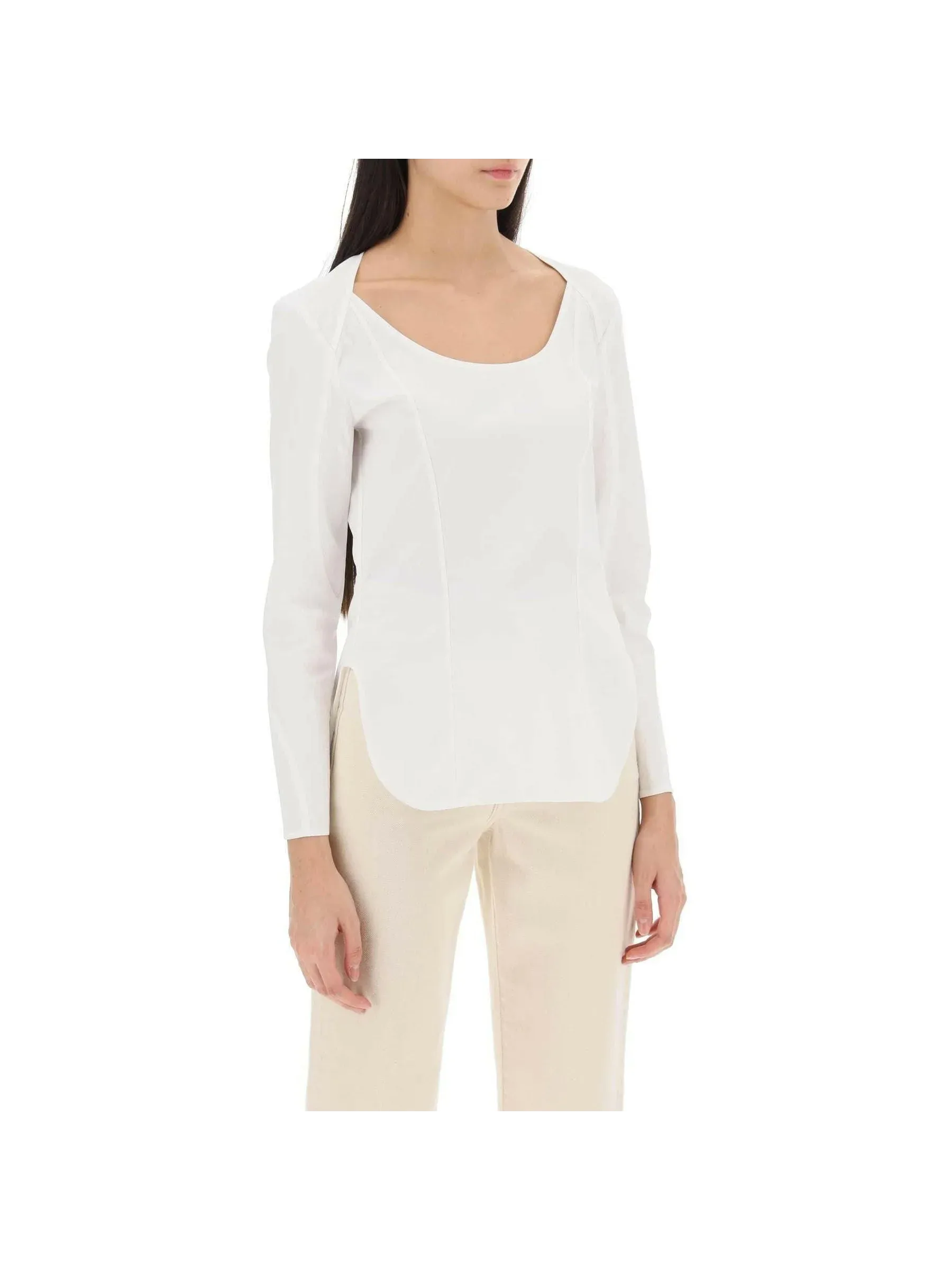 Leiya Poplin Long-Sleeve Top