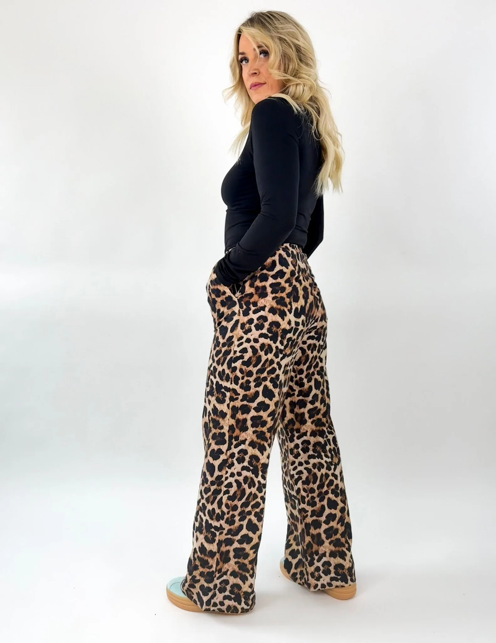 Leopard Tie Pants