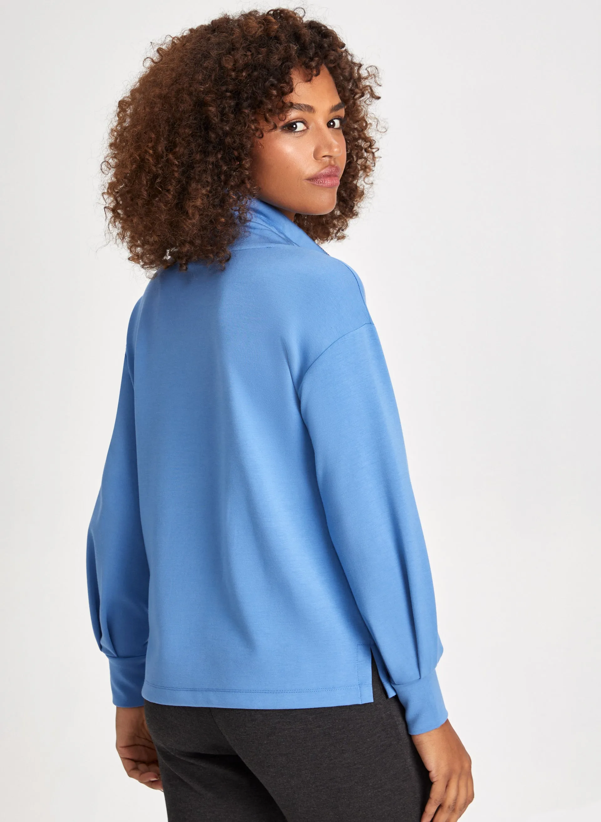 Lightweight Funnel Neck Top