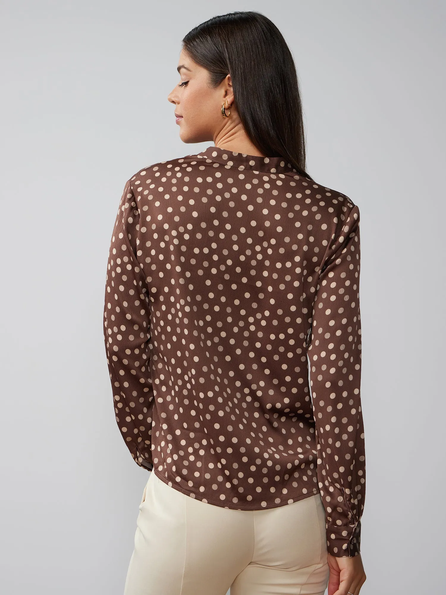 Long Sleeve Printed Blouse