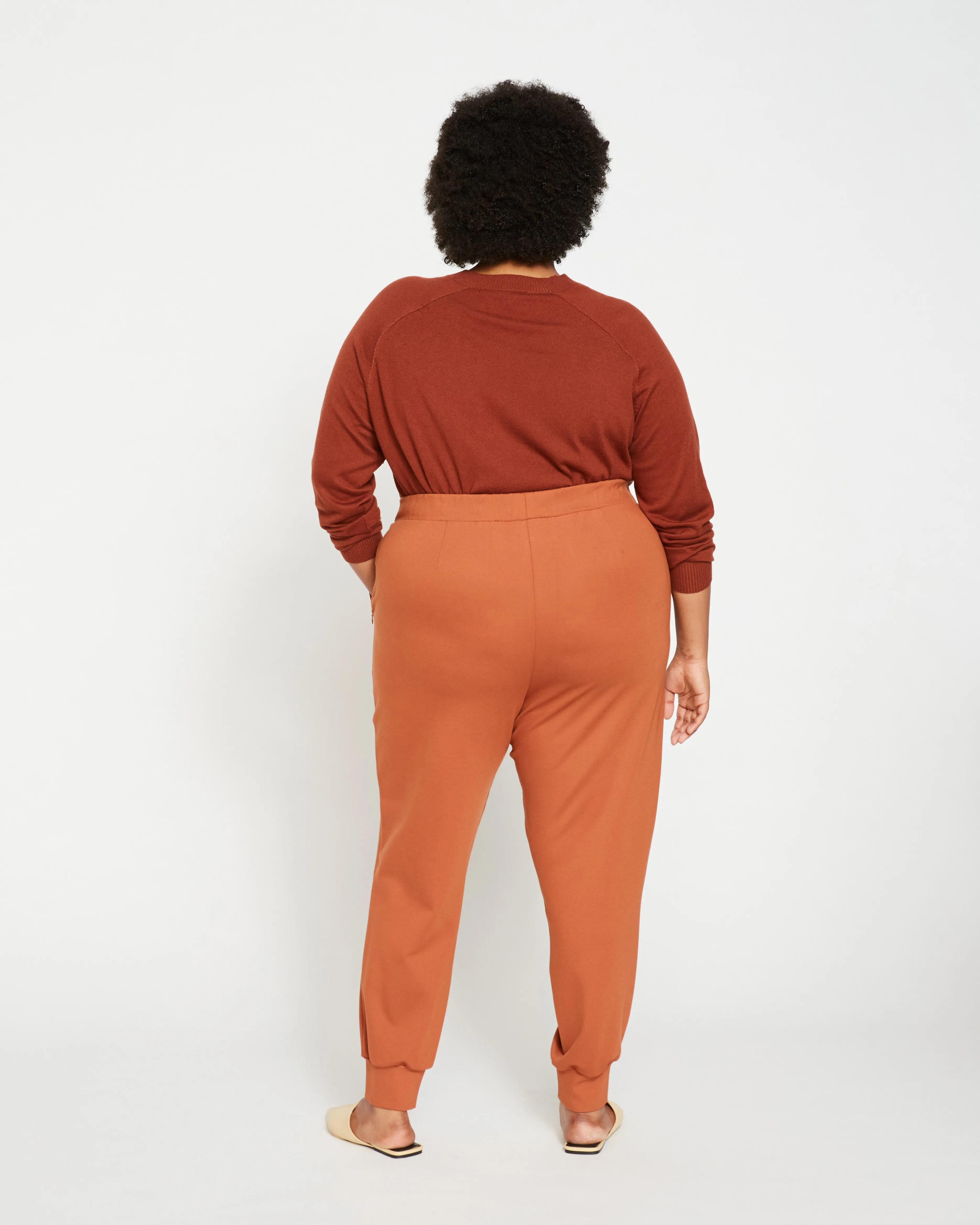 Luxe Laid-Back Ponte Joggers - Ginger