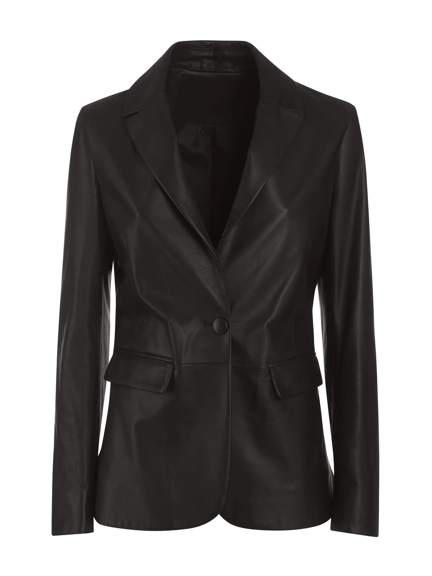 Margot Italian Lambskin Leather Blazer Jacket