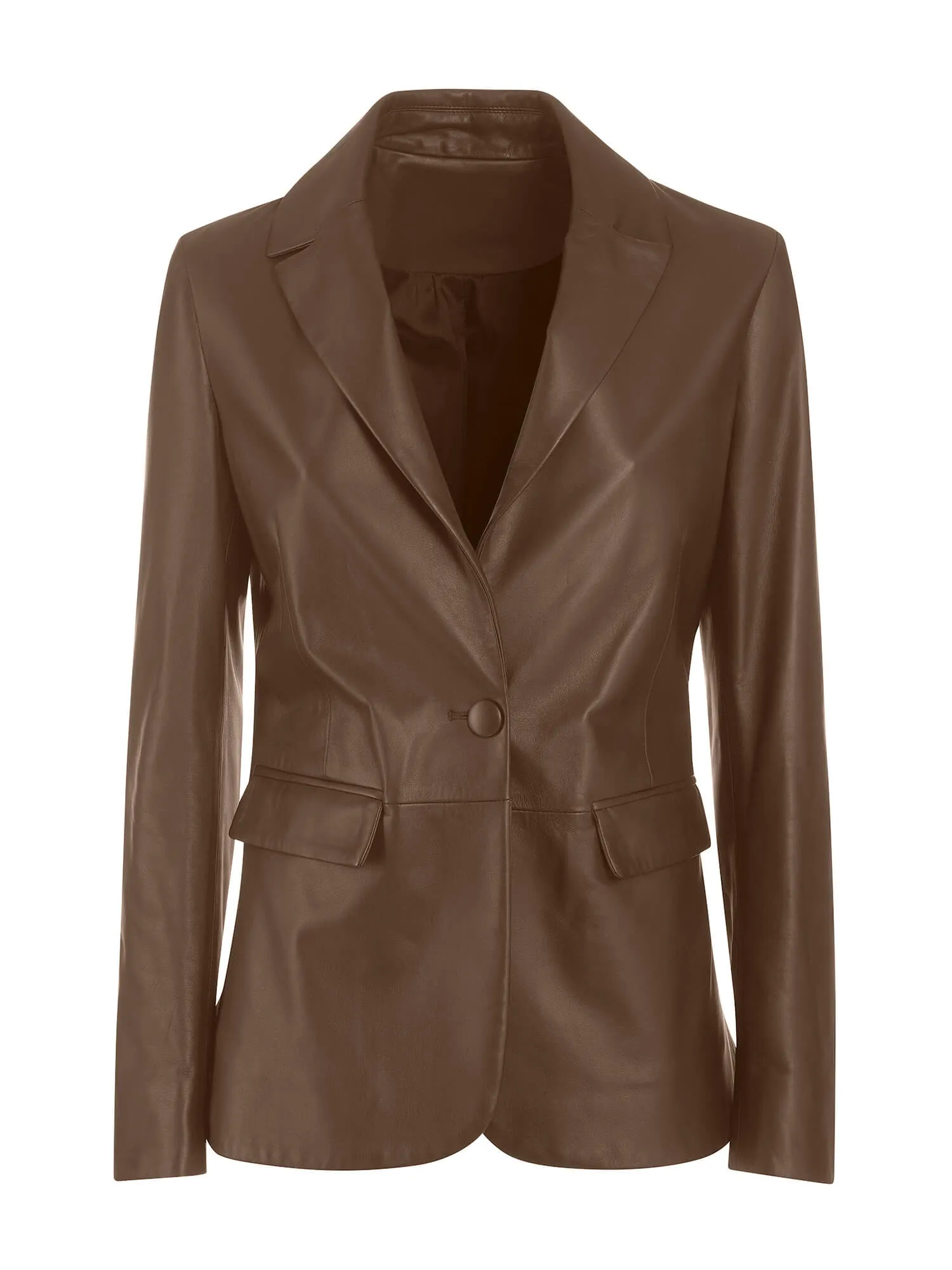 Margot Italian Lambskin Leather Blazer Jacket