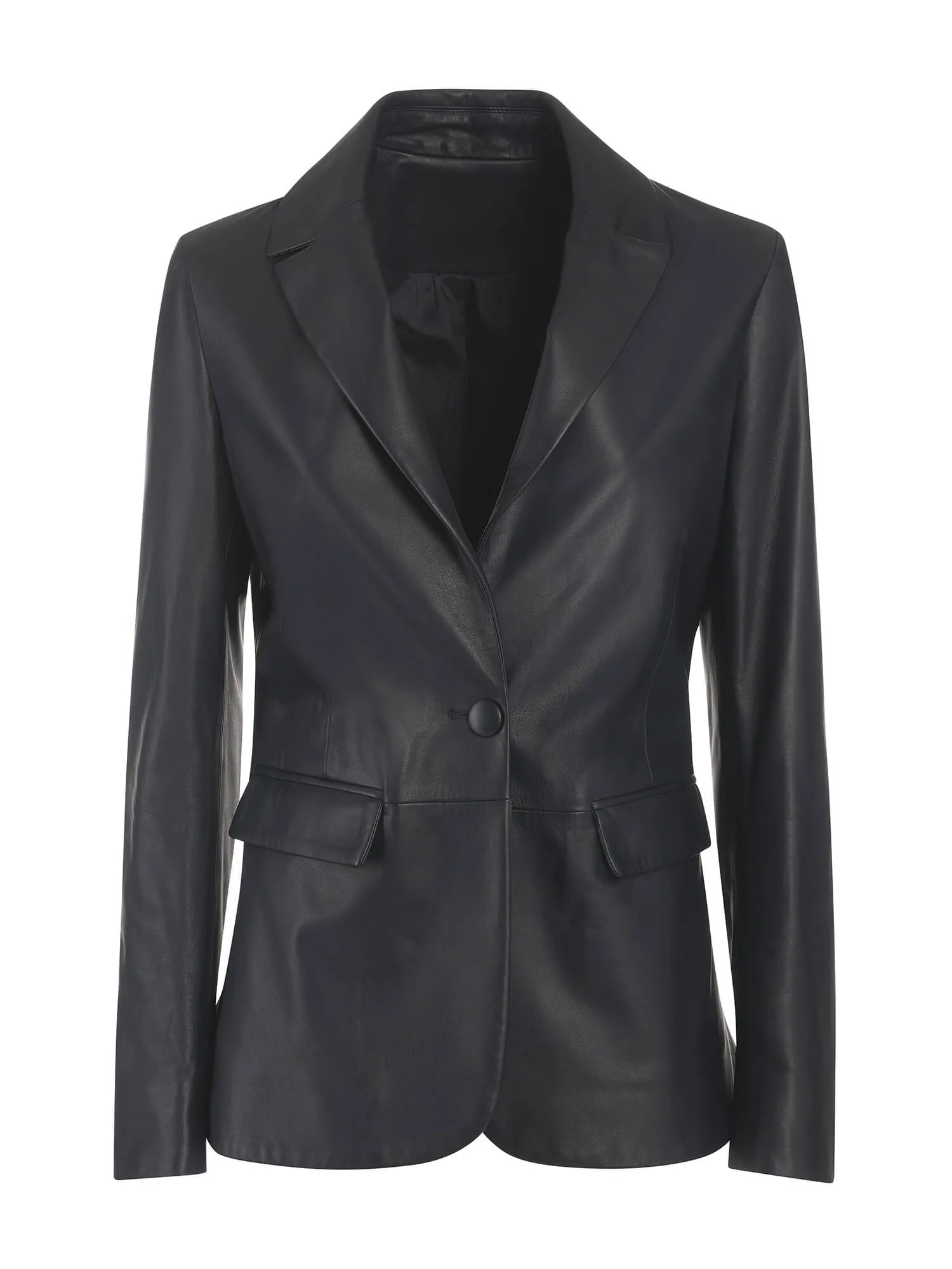 Margot Italian Lambskin Leather Blazer Jacket