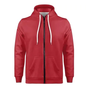 MISHA Men's Full Zip Up Hoodie - Royal Red