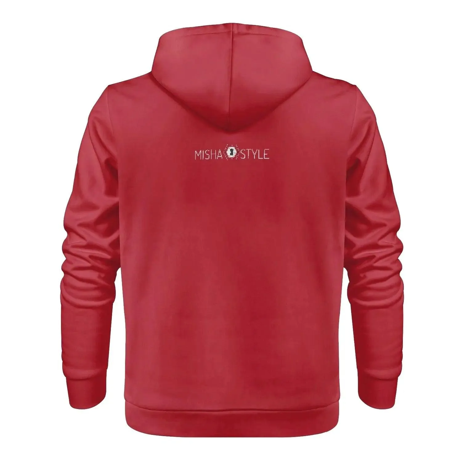 MISHA Men's Full Zip Up Hoodie - Royal Red