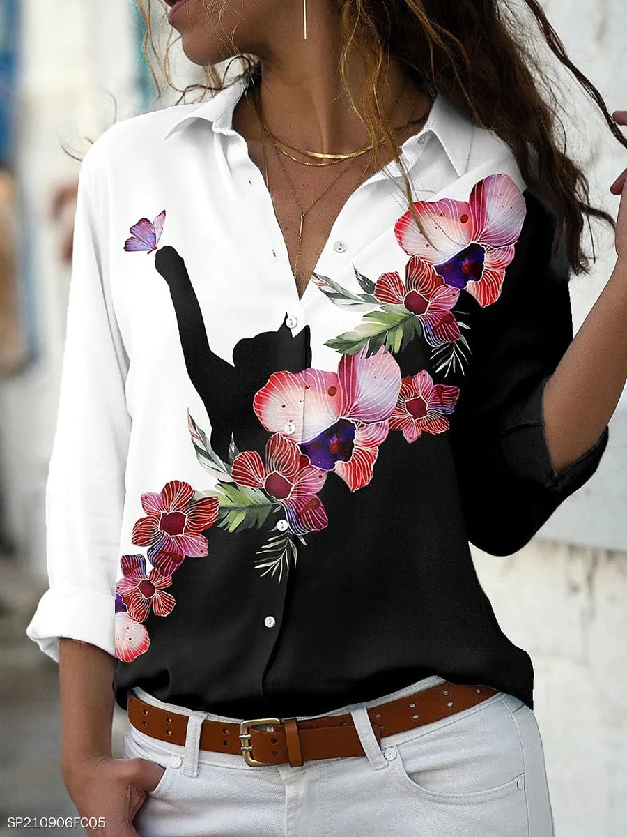 New Fashion women casual long-sleeved shirt