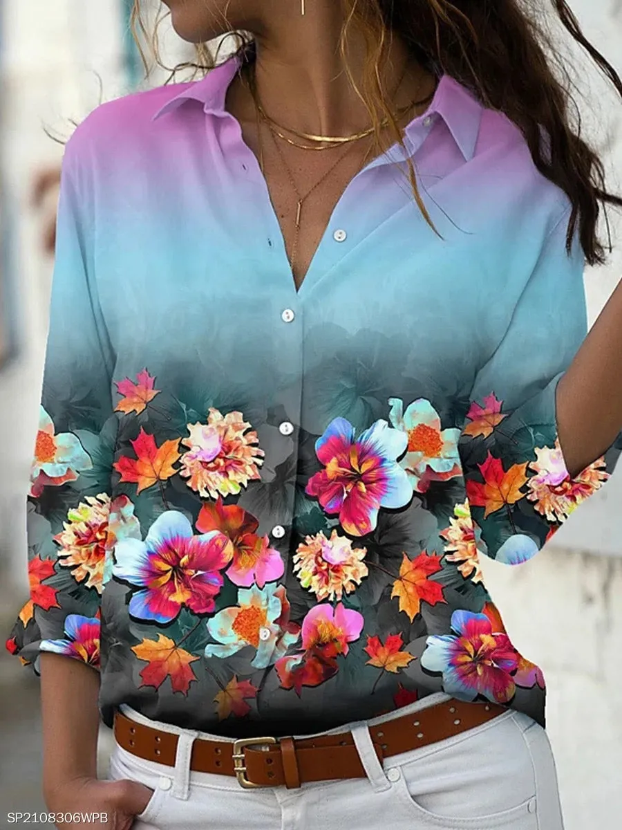 New Fashion women casual long-sleeved shirt