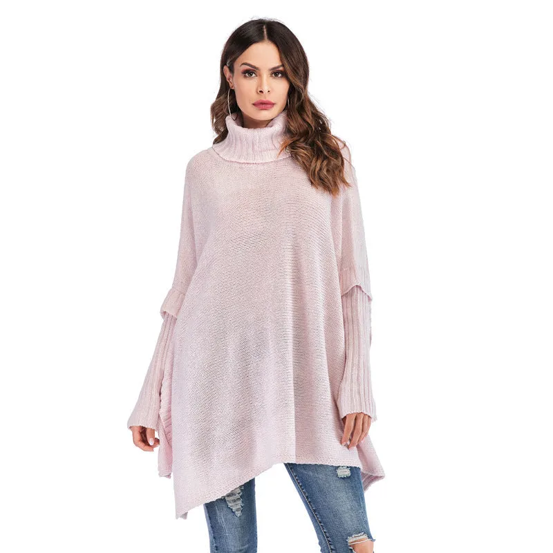 New Large Size Women's Turtleneck Sweater Loose Sweater Women's Knitwear