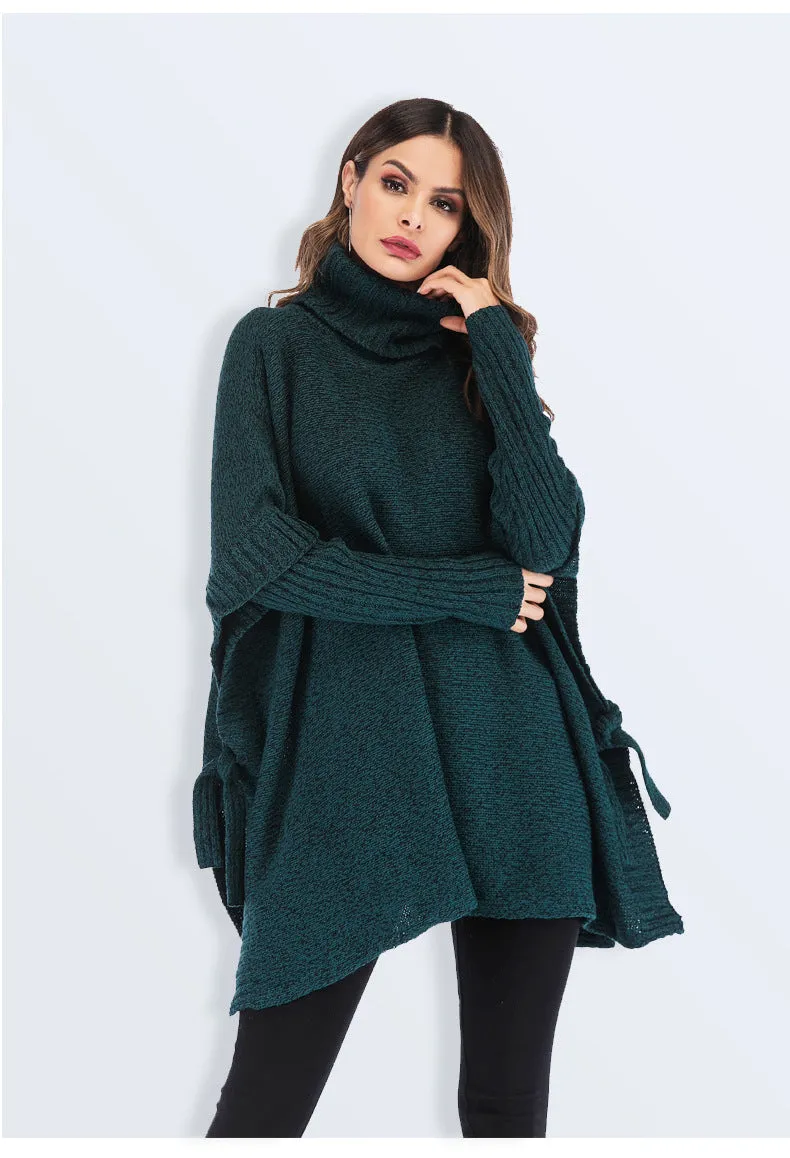 New Large Size Women's Turtleneck Sweater Loose Sweater Women's Knitwear