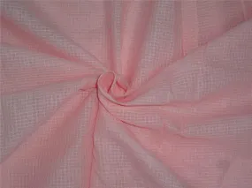 peachy pink cotton organdy 44&quot; ~micro check/window pane design