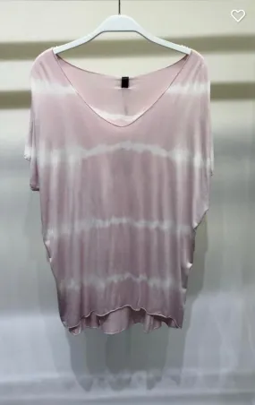 Pink tie dye loose top