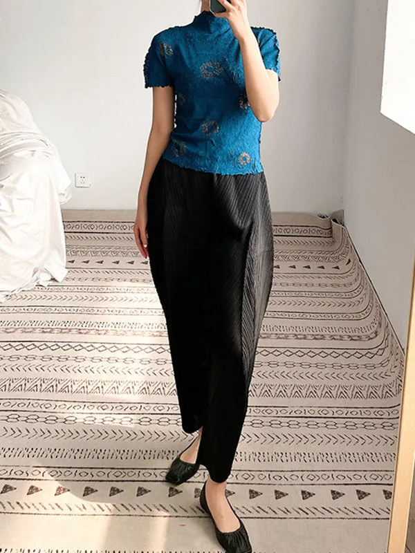 Pleated Solid Color Harem Pants Ninth Pants Ninth Pants