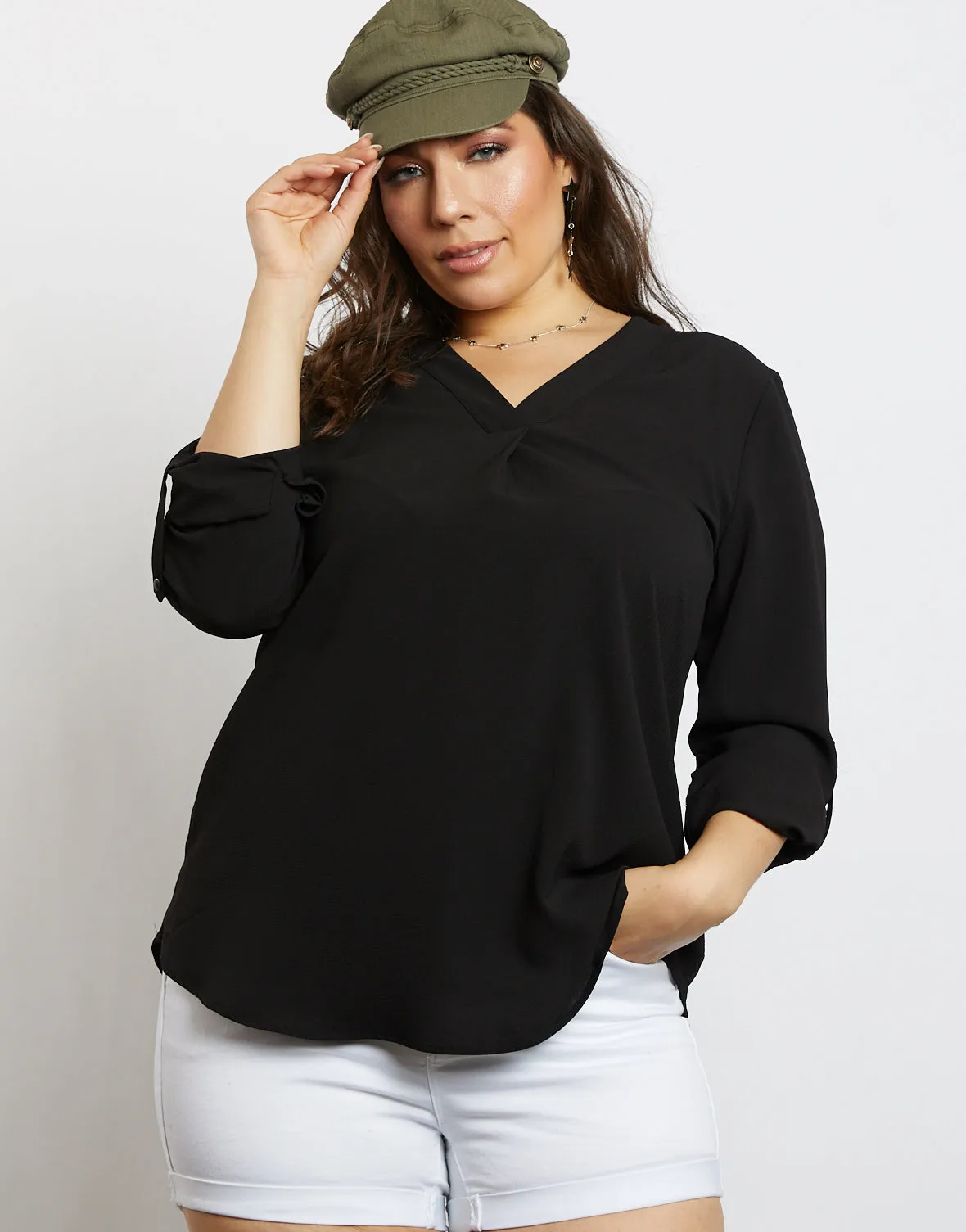 Plus Size Laid Back Chiffon Blouse