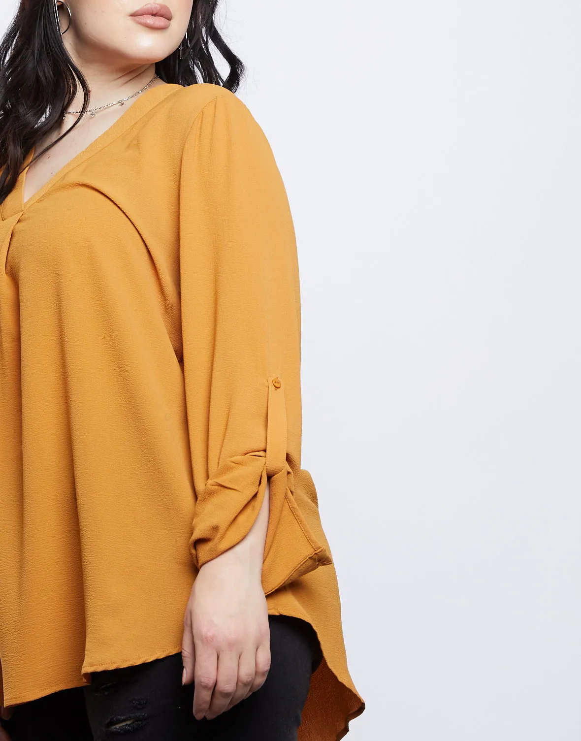 Plus Size Laid Back Chiffon Blouse