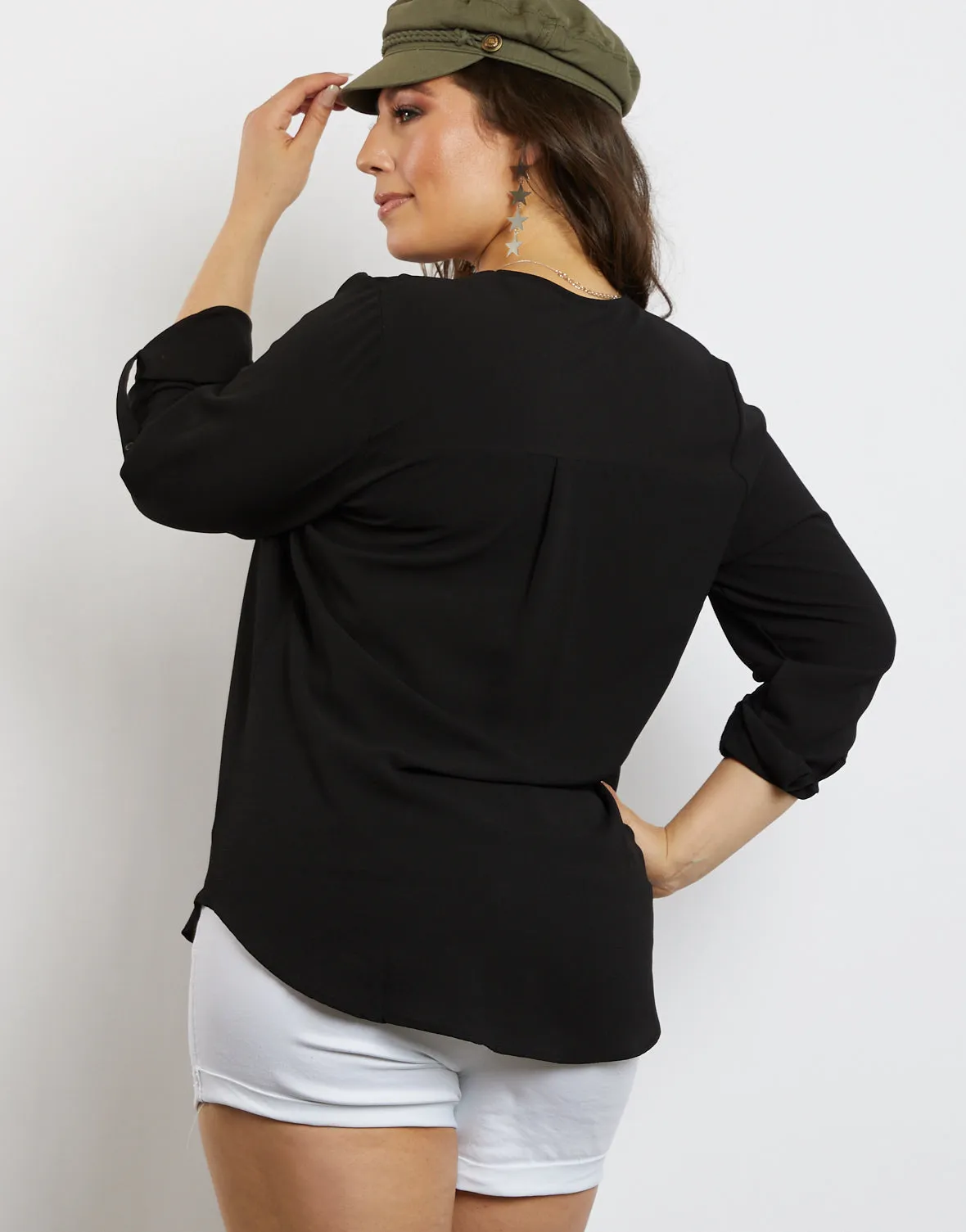 Plus Size Laid Back Chiffon Blouse