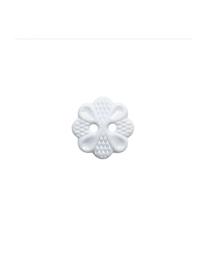 POLYAMIDE BUTTON WITH 2 HOLES - SIZE: 13MM - COLOR: WEISS - ART.NO.: 221971